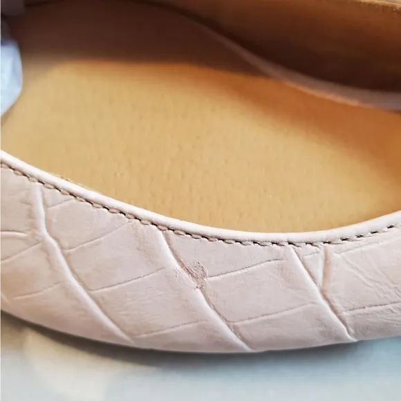 Jack Rogers Serena Blush Croco Slingback Flats