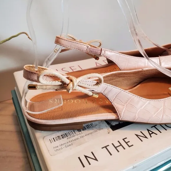 Jack Rogers Serena Blush Croco Slingback Flats