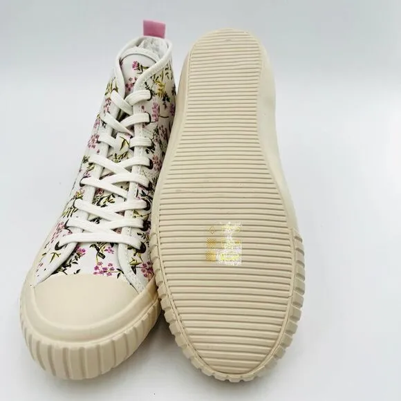 J.Crew Classic high-top Vulcanized in Whisp Floral Sneakers Size 9.5