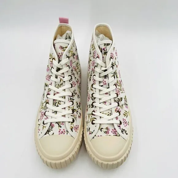J.Crew Classic high-top Vulcanized in Whisp Floral Sneakers Size 9.5