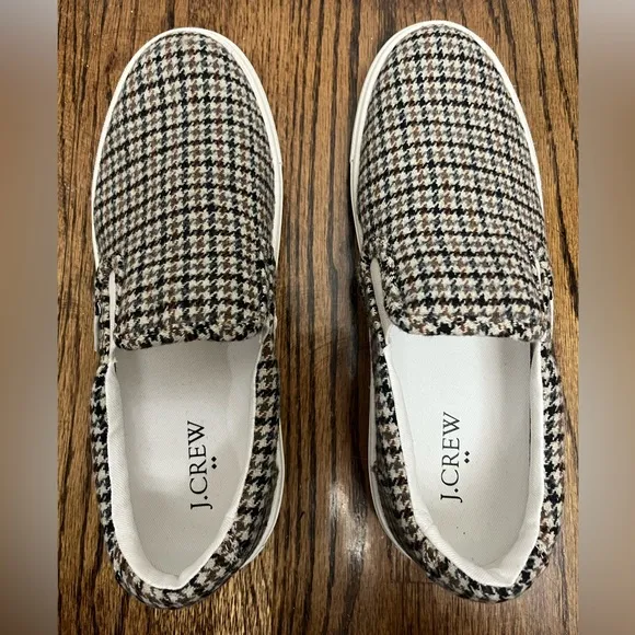 J.Crew Plaid road trip slip-on sneakers