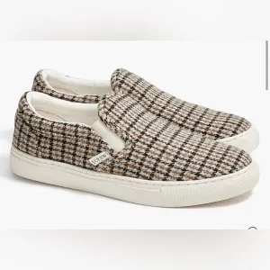 J.Crew Plaid road trip slip-on sneakers