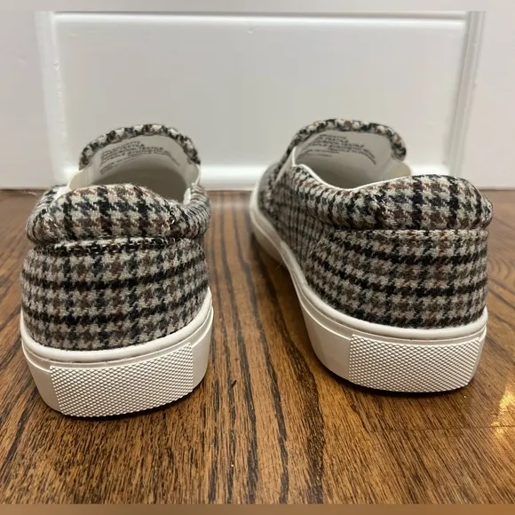 J.Crew Plaid road trip slip-on sneakers