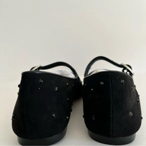 JCrew Rhinestone Mary Jane CD236 Black Flats Size 7.5 NIB ballet Shoes