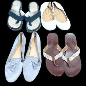 J. CREW UGG LUCKY BRAND ROXY Bundle Lot of 4 Pairs of Shoes Flip Flops Sandals B