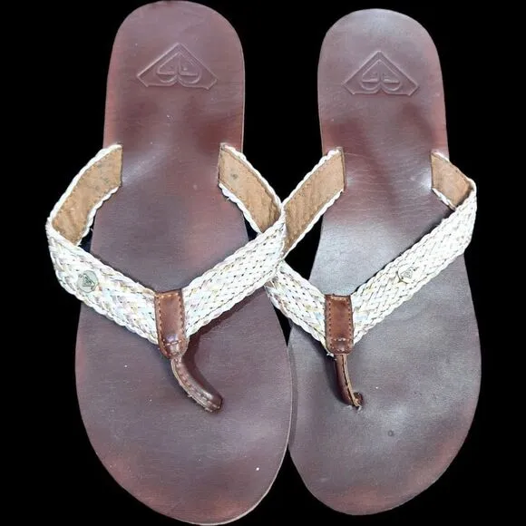 J. CREW UGG LUCKY BRAND ROXY Bundle Lot of 4 Pairs of Shoes Flip Flops Sandals B