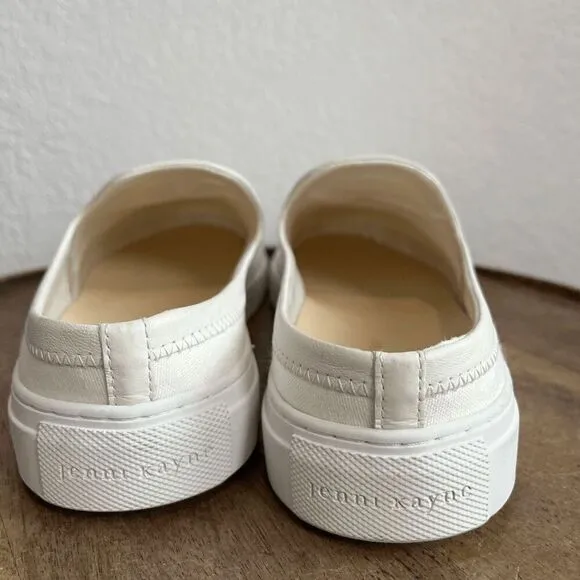 Jenni Kayne White Canvas Slip-On Slider Sneaker Shoes Women's 41 11 Run Small