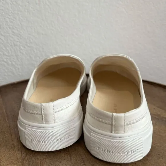 Jenni Kayne White Canvas Slip-On Slider Sneaker Shoes Women's 41 11 Run Small