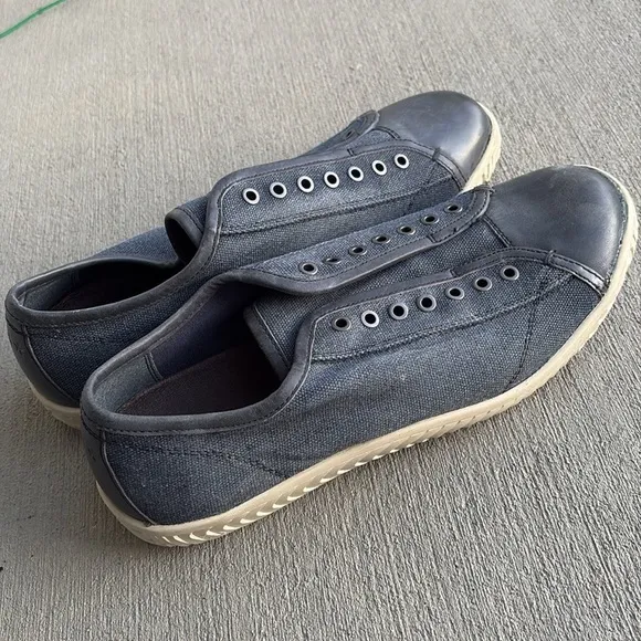 John Varvatos USA Men’s Canvas and Leather Sneakers Size 8