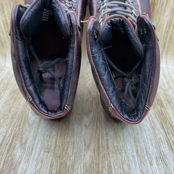 Johnston‎ &amp; Murphy Ankle Boots Men's Size 10.5 Brown Vibram Leather Hiking Boots