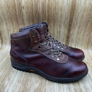Johnston‎ &amp; Murphy Ankle Boots Men's Size 10.5 Brown Vibram Leather Hiking Boots