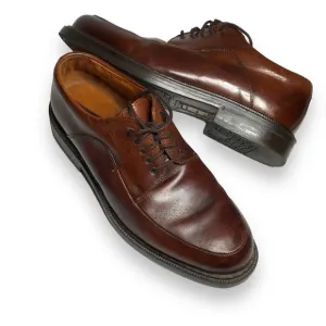 Johnston &amp; Murphy Mens Lace Up Leather Loafer Oxford Shoes, Brown, size 9M