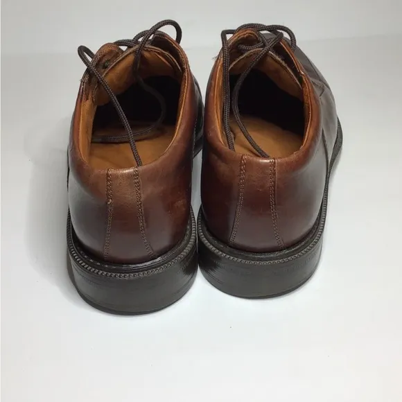 Johnston &amp; Murphy Mens Lace Up Leather Loafer Oxford Shoes, Brown, size 9M