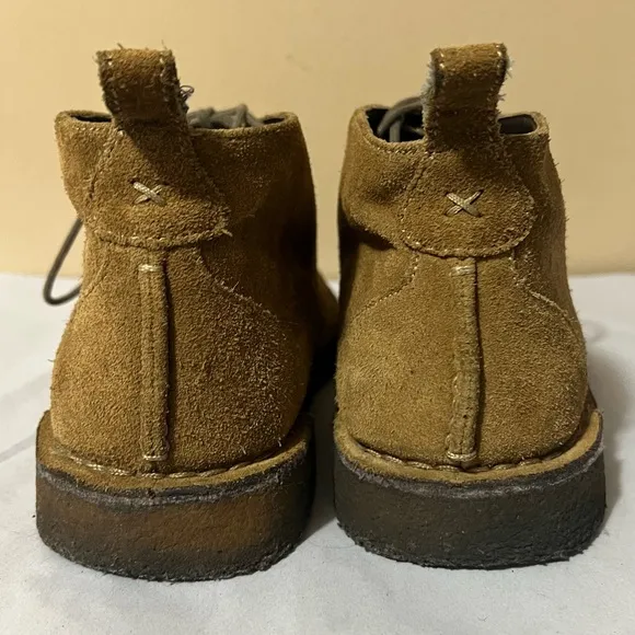 Johnston &amp; Murphy Sheepskin and Suede Moc Toe Chukka Boots Whisky Mens 9