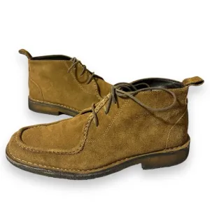 Johnston &amp; Murphy Sheepskin and Suede Moc Toe Chukka Boots Whisky Mens 9