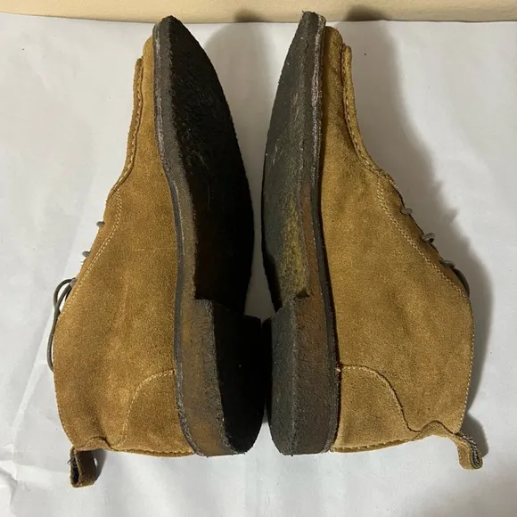 Johnston &amp; Murphy Sheepskin and Suede Moc Toe Chukka Boots Whisky Mens 9