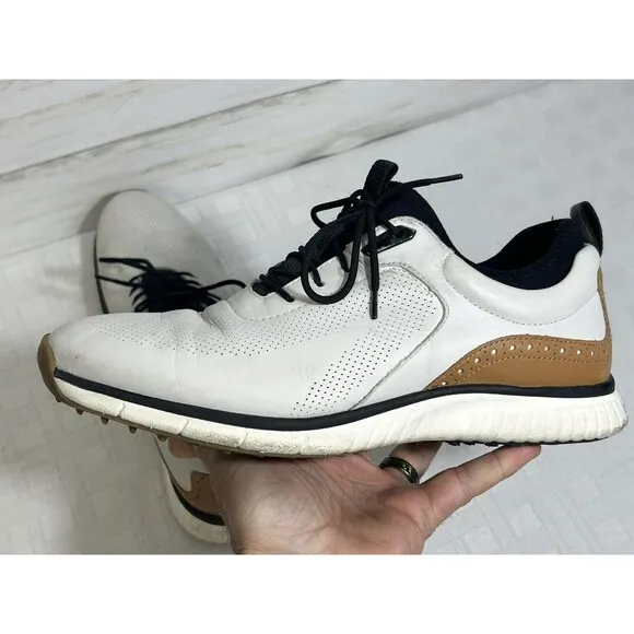 Johnston &amp; Murphy XC4 H1-Luxe Hybrid Golf Shoes Brown Leather Men 11.5 M 25-3968