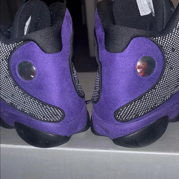 Jordan 13 Retro Men's Black and Purple Sneakers sz 15 used