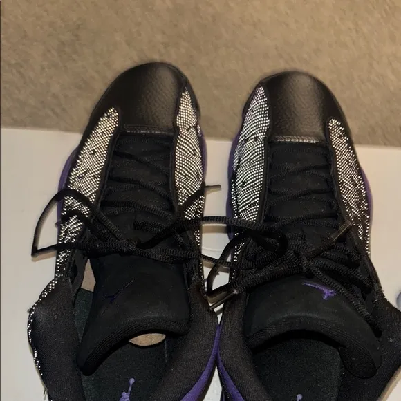 Jordan 13 Retro Men's Black and Purple Sneakers sz 15 used