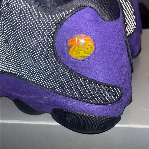 Jordan 13 Retro Men's Black and Purple Sneakers sz 15 used