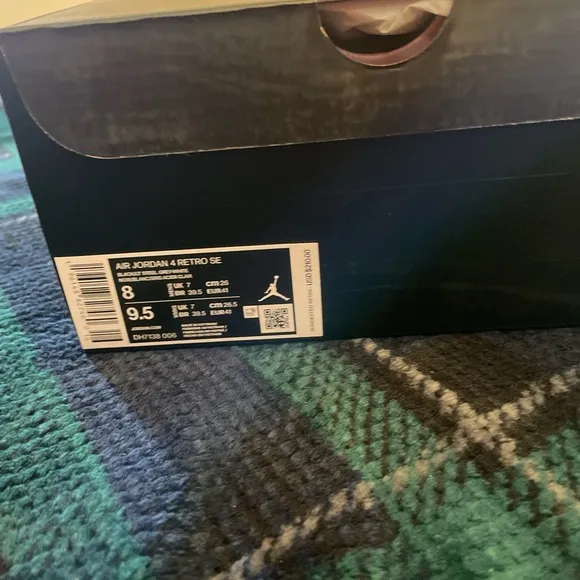 Jordan 4 black canvas size 8