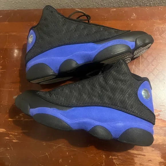 Jordan Athletic Shoes - Black and Blue Retro 13 Hyper Royal Nike