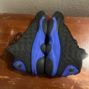 Jordan Athletic Shoes - Black and Blue Retro 13 Hyper Royal Nike