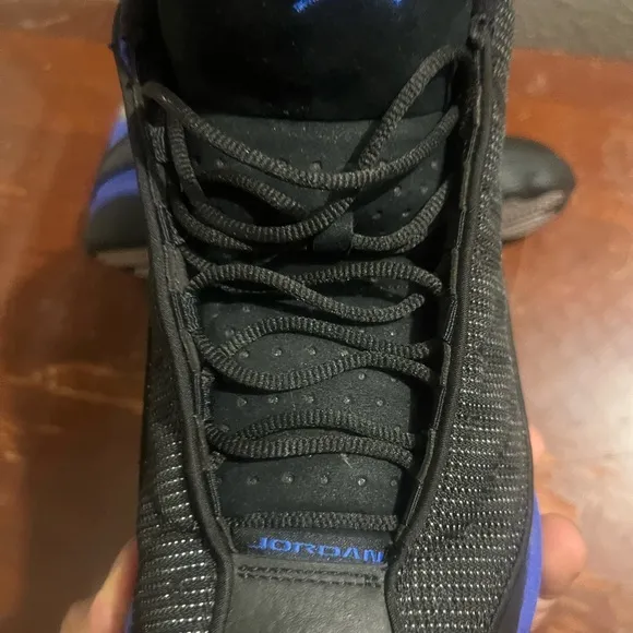 Jordan Athletic Shoes - Black and Blue Retro 13 Hyper Royal Nike