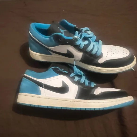 Jordan Athletic Shoes - Blue, Black, White Air Jordan Low SE Laser Blue