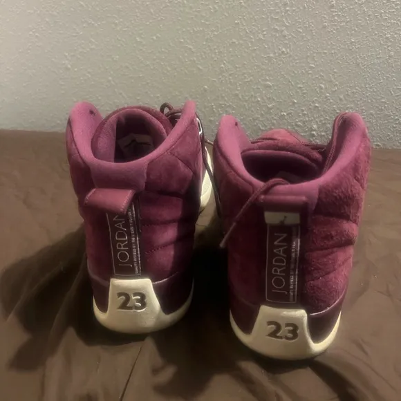 Jordan Athletic Shoes in Burgundy and White Retro 12 Bordeaux Nike