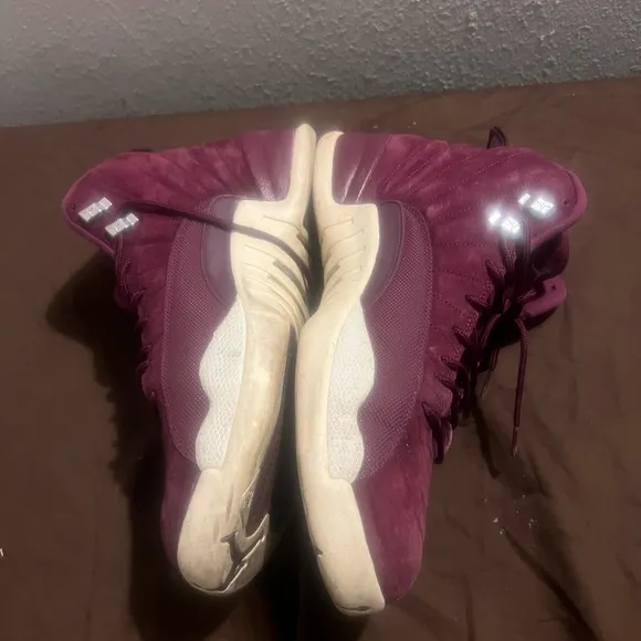 Jordan Athletic Shoes in Burgundy and White Retro 12 Bordeaux Nike