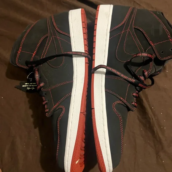 Jordan Black and Red Athletic High-Top Sneakers Jordan 1 Come Fly With Me