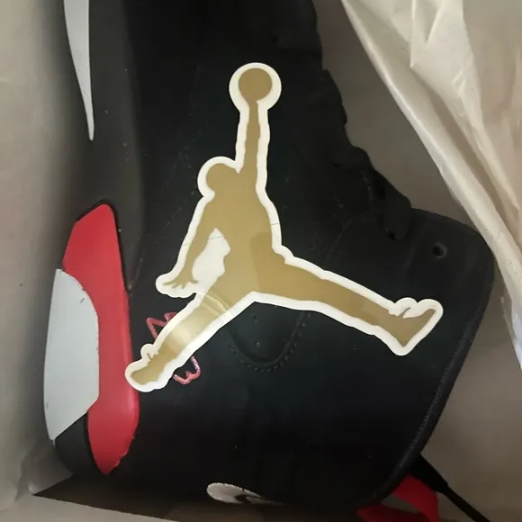 Jordan Kids jumpman mvp Black and Red Sneakers