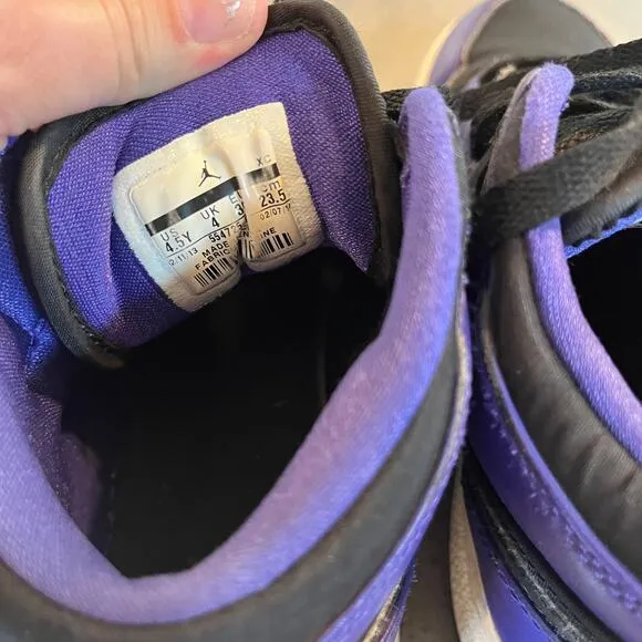 Jordan Retro Mid GS Dark Concord basketball shoes purple youth 4.5 high top