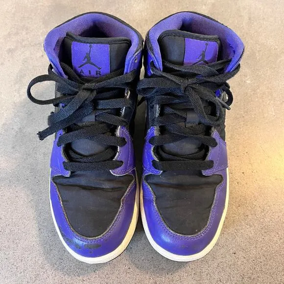 Jordan Retro Mid GS Dark Concord basketball shoes purple youth 4.5 high top