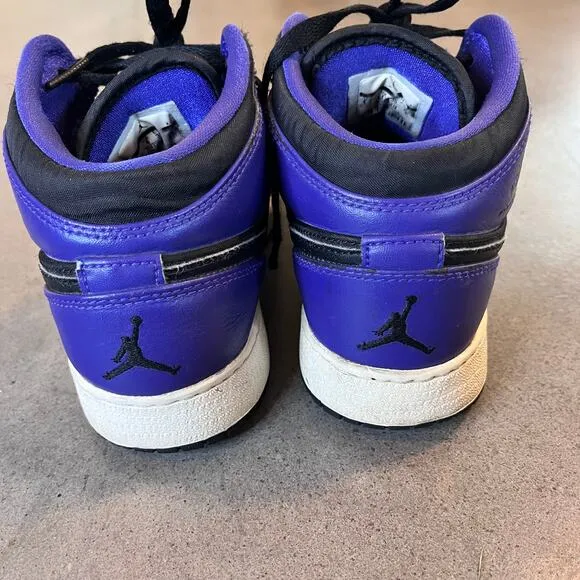 Jordan Retro Mid GS Dark Concord basketball shoes purple youth 4.5 high top