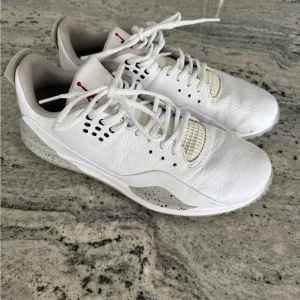 Jordan White and Gray Sneakers with Athletic Sole