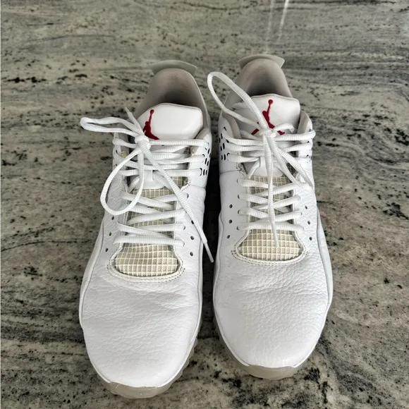 Jordan White and Gray Sneakers with Athletic Sole