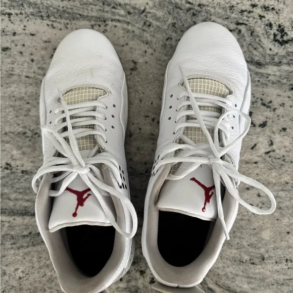 Jordan White and Gray Sneakers with Athletic Sole
