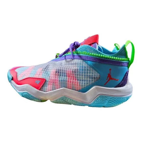Jordan Why Not .6 White Siren Red Balktic Blue Basketball Shoes Men's Sizes 12
