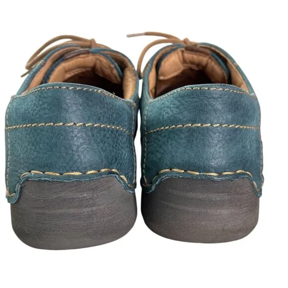 JOSEF SEIBEL Fergey Leather Lace Up Shoe In Aqua Blue Size 39, US 8-8.5