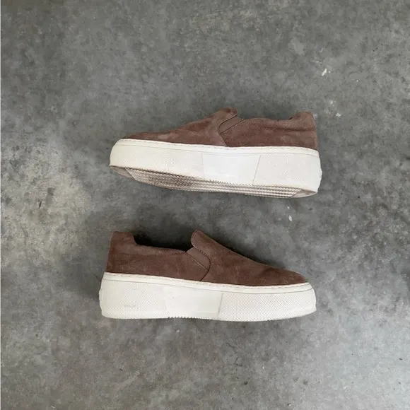 J/slides Brown Suede Slip-On Sneakers
