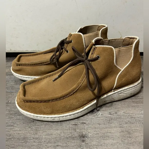 Justin Men's Easy Rider Hi-Call Casual Moc Toe Shoes Boot Moccasin type
