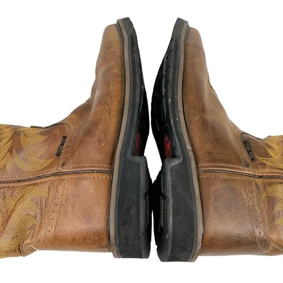 Justin Mens Stampede Handler Safety Toe Work Boots Brown Leather 13D