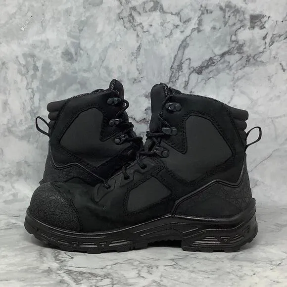 Kasota Mens 8D Black 6&quot; Waterproof Leather Safety Toe Work Boots Lace Up BR13-4