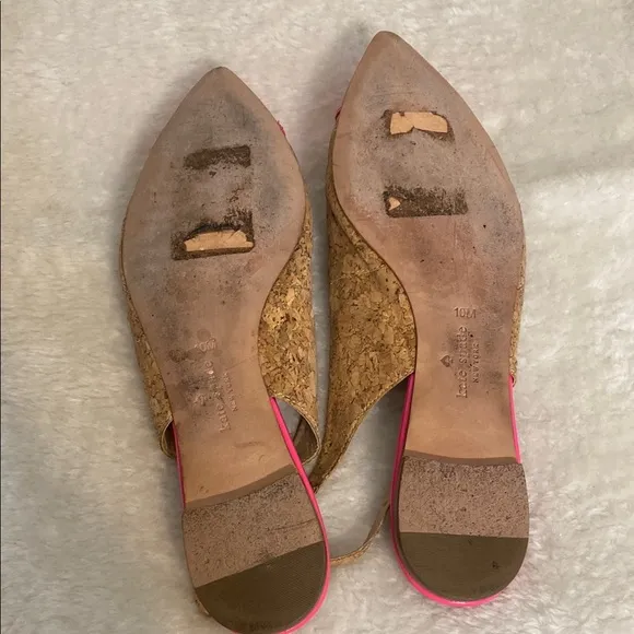 Kate Spade Pink and Tan Women's Slingback Shoes