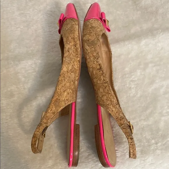 Kate Spade Pink and Tan Women's Slingback Shoes