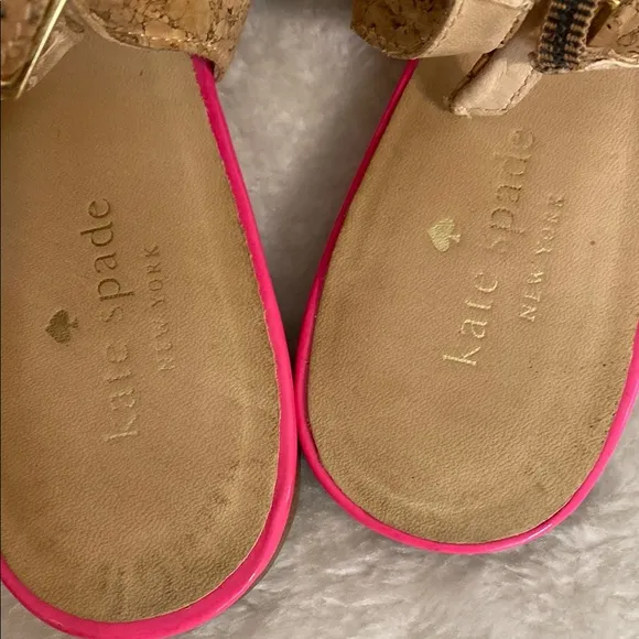 Kate Spade Pink and Tan Women's Slingback Shoes