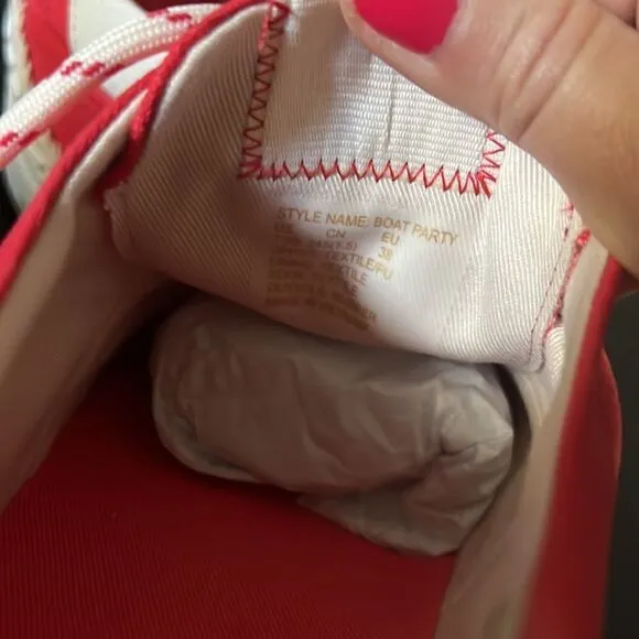 KATE SPADE espadrille lace sneakers coral rose 7.5