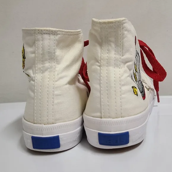 Keds Vintage 1993 Looney Tunes Tweety Bird &amp; Sylvester Hi-Top Canvas Sneakers 7
